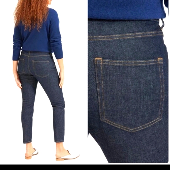 EVERLANE The Mid Rise Ankle Skinny Jean - Dark Indigo - Picture 2 of 10